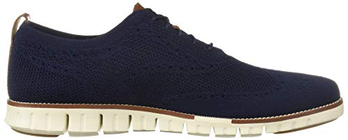 Cole Haan Men's Zerogrand Stitchlite Wingtip Oxford, Marine Blue/Ivory, 7 Medium US