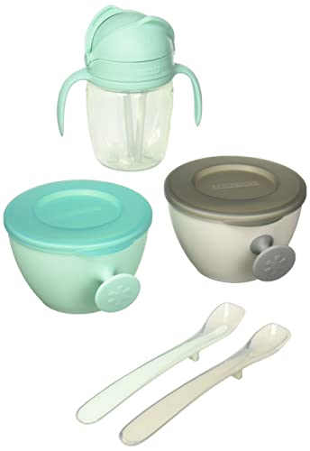 Skip Hop Baby Feeding Mealtime Gift Set, Grey/Teal