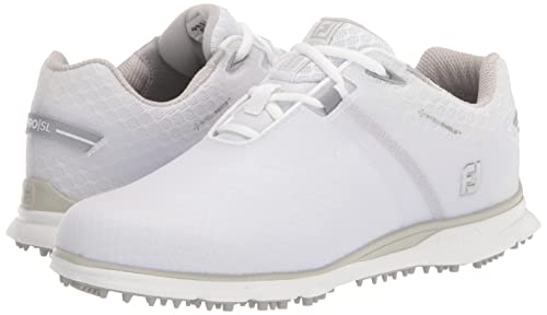 FootJoy Women's Pro|SL Sport Golf Shoe, White/Light Grey, 9.5