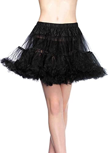 Leg Avenue Women's Layered Tulle Petticoat, Black, O/S