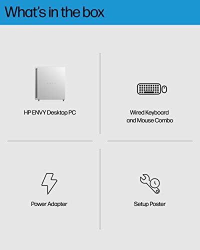 HP Envy Desktop Bundle PC, NVIDIA GeForce RTX 3070 Graphics,12th Generation Intel Core i9 Processor, 16 GB SDRAM, 1 TB SSD, Windows 11 Home OS, Wi-Fi and Bluetooth (TE02-0042, 2022)