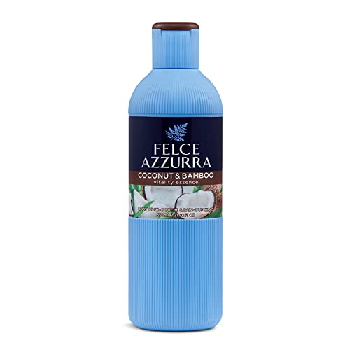 Felce Azzurra Coconut And Bamboo - Vitality Essence Body Wash - For Vitalizing Moments In The Shower - Leaves Skin Hydrated And Pleasantly Scented - Suitable For All Skin Types - 22 Oz