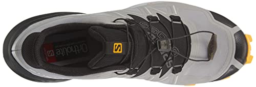 Salomon Speedcross 5 Gore-TEX Trail Running Shoes for Men, Monument/Black/Saffron, 7.5