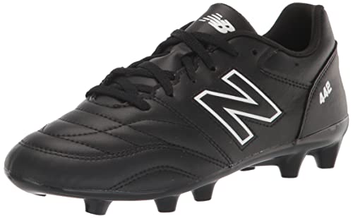 New Balance Boy's 442 V2 Academy FG Junior Soccer Shoe, Black/White, 13.5 Little Kid
