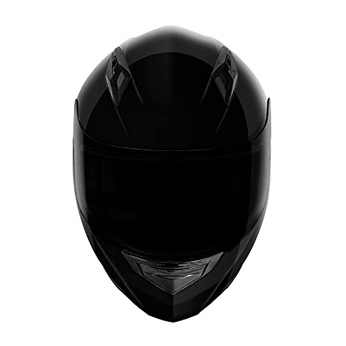 VCAN VX Lightweight Full Face Motorcycle Street Bike Helmet with Extra Tinted Visor DOT and ECE 22.05 Approved (Gloss Black, X-Large)
