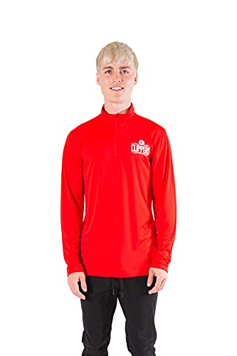 Ultra Game mens Pullover Tee NBA Men s Quarter Zip Poly Knit Long Sleeve Shirt, Team Color, X-Large US