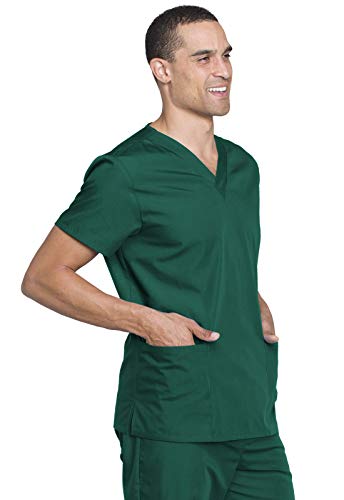 Cherokee Men and Women S Scrubs Set Workwear Originals Top and Pant WW530C, Hunter