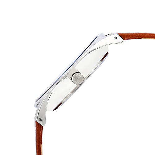 Skagen Men's Holst Quartz Analog Stainless Steel and Leather Watch, Color: Brown Leather (Model: SKW6086)