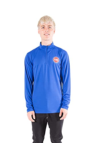 Ultra Game NBA Men's Quarter Zip Long Sleeve Pullover T-Shirt