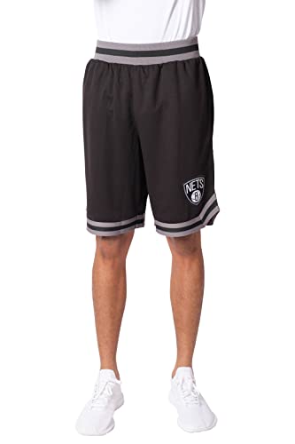 Ultra Game NBA Brooklyn Nets Mens Woven Basketball Shorts, Team Color, XX-Large