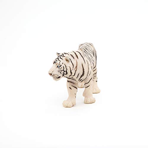 Papo -Hand-Painted - Figurine -Wild Animal Kingdom - White Tiger -50045 -Collectible - for Children - Suitable for Boys and Girls- from 3 Years Old