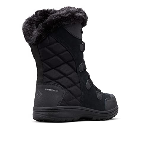 Columbia womens Ice Maiden II Snow Boot, Black, Columbia Grey, 6 US