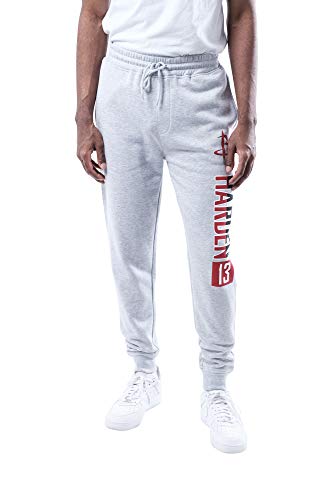 Ultra Game NBA Houston Rockets - James Harden Mens Active Fleece Jogger, Heather Charcoal, Small