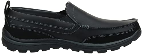 Skechers USA Men's Relaxed Fit Memory Foam Superior Gains Slip-On,9.5 M US,Black