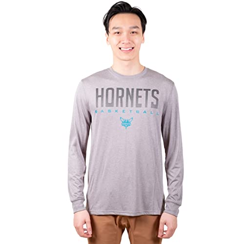 Ultra Game -NBA Men's Active Long Sleeve Pullover T-Shirt Heather Gray X-Large