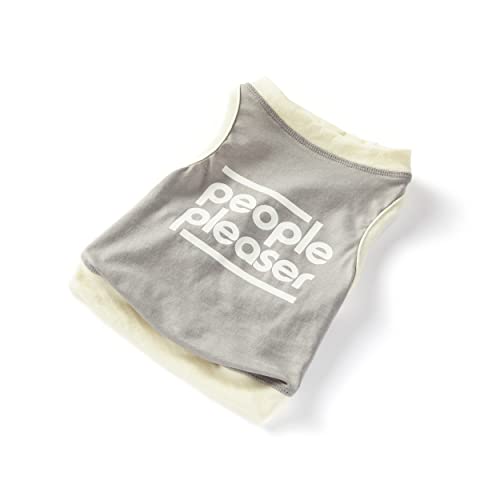 Brass Monkey People Pleaser Dog Tank; Pre-Shrunk Cotton Pet Muscle Tank; X-Small (14' Chest); Cute Dog Accessories with Eye-Catching Design