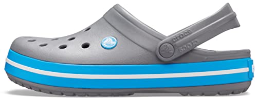 Crocs Men's and Women's Crocband Clog, Charcoal/Ocean, 14 Women/12 Men