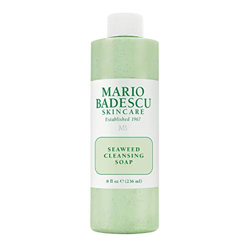 Mario Badescu Seaweed Cleansing Soap for All Skin Types |Creamy Cleanser that Gently Exfoliates |Formulated with Seaweed Grains and Bladderwrack Extract, 8 Fl Oz