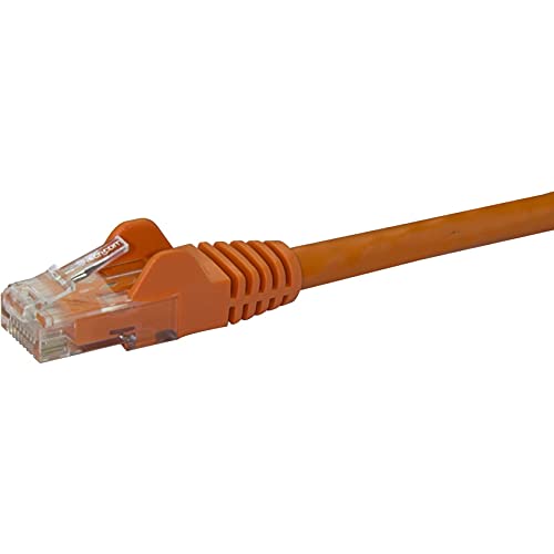 StarTech.com 10ft CAT6 Ethernet Cable - Orange CAT 6 Gigabit Ethernet Wire -650MHz 100W PoE RJ45 UTP Network/Patch Cord Snagless w/Strain Relief Fluke Tested/Wiring is UL Certified/TIA (N6PATCH10OR)