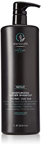 Paul Mitchell Awapuhi Wild Ginger Moisturizing Lather Shampoo, Ultra Rich, Color-Safe Formula, For Dry, Damaged + Color-Treated Hair, 33.8 fl. oz.