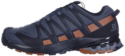 Salomon Men's XA PRO 3D v8 Gore-TEX Trail Running Shoes, Ebony/Caramel Cafe/Black, 9 Wide