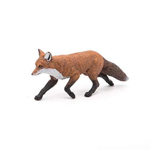 Papo -hand-painted - figurine -Wild animal kingdom - Fox -53020 -Collectible - For Children - Suitable for Boys and Girls- From 3 years old