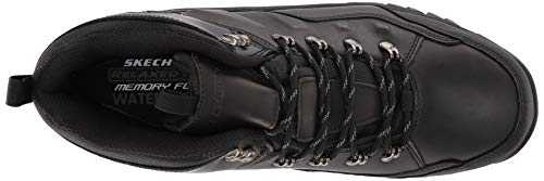Skechers mens Relaxed Fit Resment Traven Hiking Boot, Black/Black, 8 US