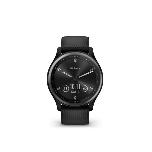 Garmin vivomove Sport, Hybrid Smartwatch, Health and Wellness Features, Touchscreen, Black