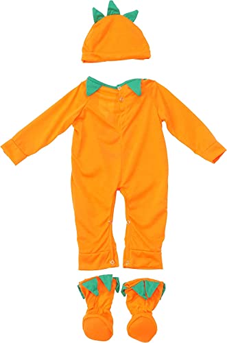 Rubie's unisex baby My First Halloween Lil' Pumpkin Jumper Costumes, Orange,kelly Green,black, 12 Months US