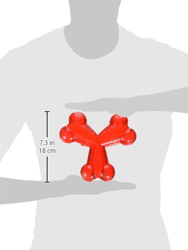 SPOT by Ethical Products - Play Strong - Trident Bone - Dog Toy for Aggressive Chewers Interactive Durable Dog Toy Red 6-Inch