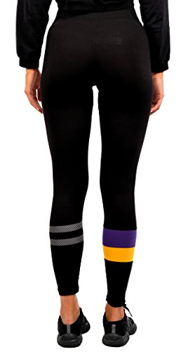 Ultra Game NBA Los Angeles Lakers Womens Leggings Perimeter Fitness Sport Yoga Pants, Black, Medium