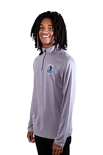 Ultra Game NBA Men's Quarter Zip Long Sleeve Pullover T-Shirt