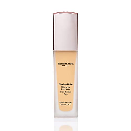 Elizabeth Arden Flawless Finish Skincaring Foundation with Hyaluronic Acid, Vitamin C and E, 220W (Light skin with warm yellow undertones), 1 fl. oz.