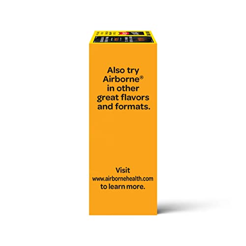 Airborne 1000mg Vitamin C with Zinc, SUGAR FREE Effervescent Tablets, Immune Support Supplement with Powerful Antioxidants Vitamins A C and E - 30 Fizzy Drink Tablets, Zesty Orange Flavor