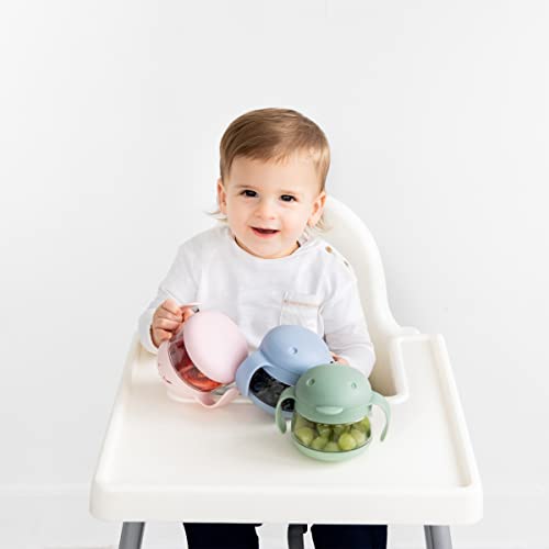 Ubbi Tweat No Spill Snack Container for Kids, BPA-Free, Toddler Snack Container, Sage