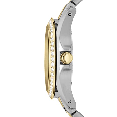 Fossil Women's Riley Quartz Stainless Steel Multifunction Watch, Color: Gold/Silver (Model: ES3204)