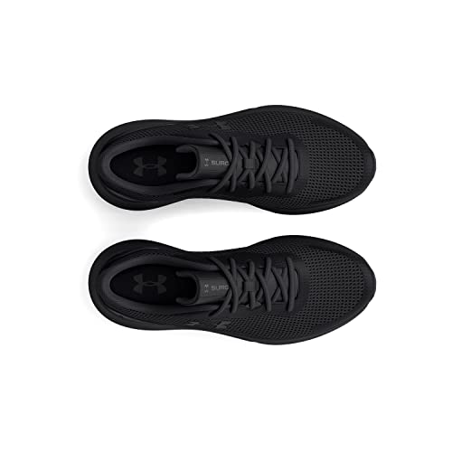 Under Armour Men's Surge 3 Road Running Shoe, Black (002)/Black, 12.5