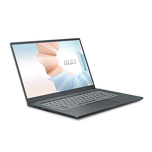 MSI Modern 15 Thin and Light Daily Laptop: 15.6' FHD 1080p, Intel Core i7-1195G7, Intel Iris Xe, 16GB, 512GB SSD, Win10, Carbon Gray (A11MU-681)