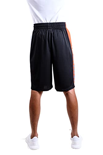 Ultra Game NBA Oklahoma City Thunder Mens Mesh Basketball Shorts, Black, Medium