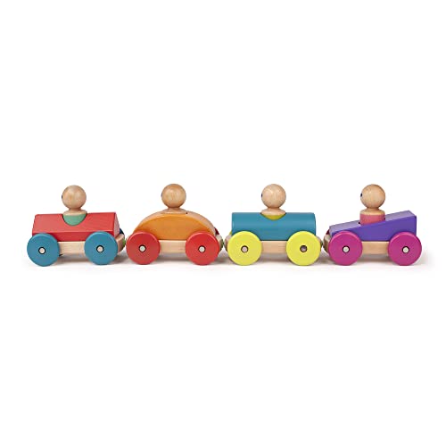 3 Piece Tegu Magnetic Racer Building Block Set, Teal