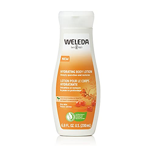 Weleda Hydrating Sea Buckthorn Body Lotion, 6.8 Fluid Ounce, Plant Rich Moisturizer with Sea Buckthorn Oil, Mallow Extract and Argan Oil