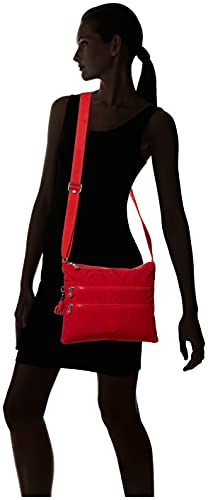 Kipling womens WomenÂ’s Alvar Bag, Super Light, Durable Messenger Bag, Nylon Shoulder Crossbody Bag, Red Rouge, Medium US