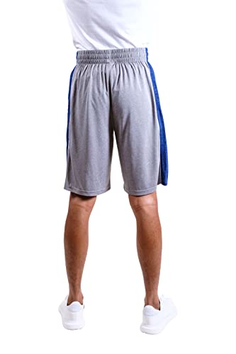 Ultra Game NBA Golden State Warriors Men's Mesh Athletic Active Basketball Shorts, Heather Gray, Medium