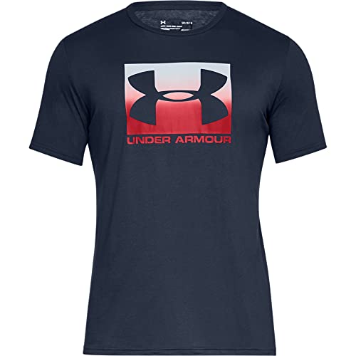 Under Armour Men's Boxed Sportstyle Short-Sleeve T-Shirt , Academy Blue (408)/Red , Large