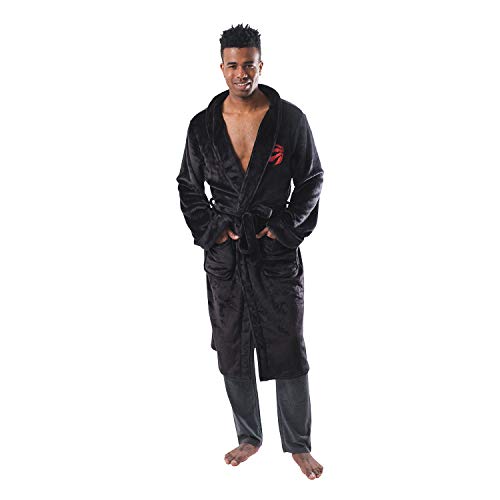 Ultra Game -NBA Toronto Raptors Mens Lounge Bath Robe, Team Color, 1SIZE
