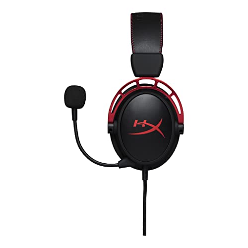 HyperX Cloud Alpha - Gaming Headset, Dual Chamber Drivers, Legendary Comfort, Aluminum Frame, Detachable Microphone, Works on PC, PS4, PS5, Xbox One/ Series X|S, Nintendo Switch and Mobile – Red