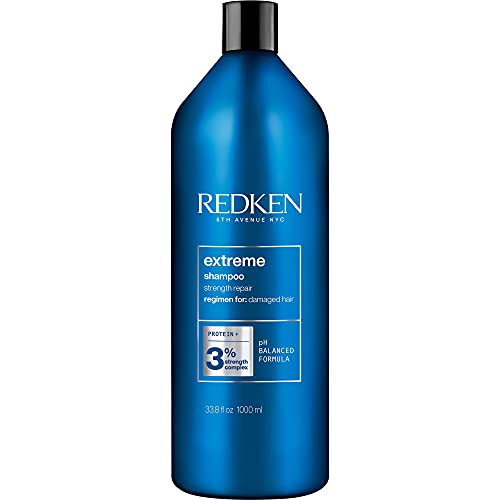 Redken Extreme Shampoo, Anti-Breakage and Repair for Damaged Hair, Infused with Proteins, 33.8 Fl Oz