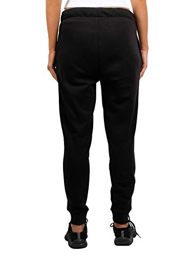 Ultra Game NBA San Antonio Spurs Womens Jogger Pants Active Basic Fleece Sweatpants , Black, Medium