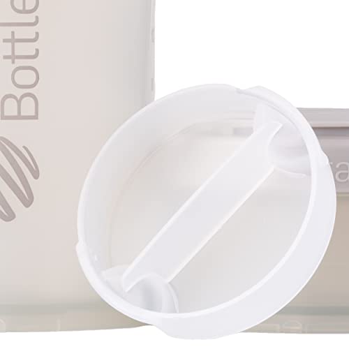 BlenderBottle Shaker Bottle with Pill Organizer and Storage for Protein Powder, ProStak System, 22-Ounce, Smoke Grey
