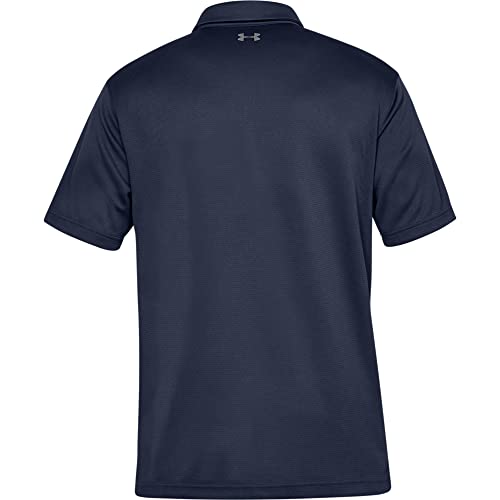 Under Armour Men's Tech Golf Polo , Midnight Navy (410)/Graphite , Small